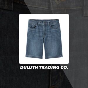 EUC Duluth Trading Co Rain Medium Wash Ballroom Double Flex Denim Shorts